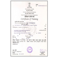 Govt. of India: SIDO certificate-star trace